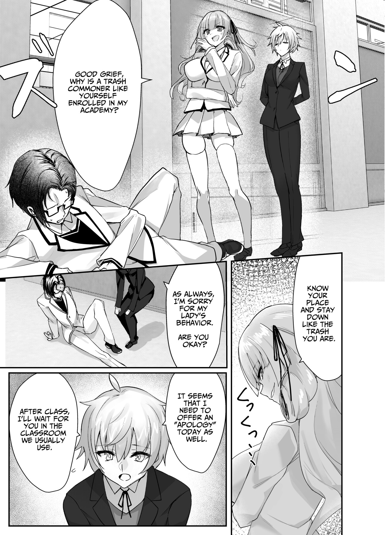 Hentai Manga Comic-Perverted Tomboy Female Butler Offers Apology Sex for her Rich Bitch Mistresses Bullying Behavior-Read-3